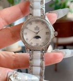 Omega Pearl-Shell Dial Quartz Movement 316L Steel 30MM Women Watch